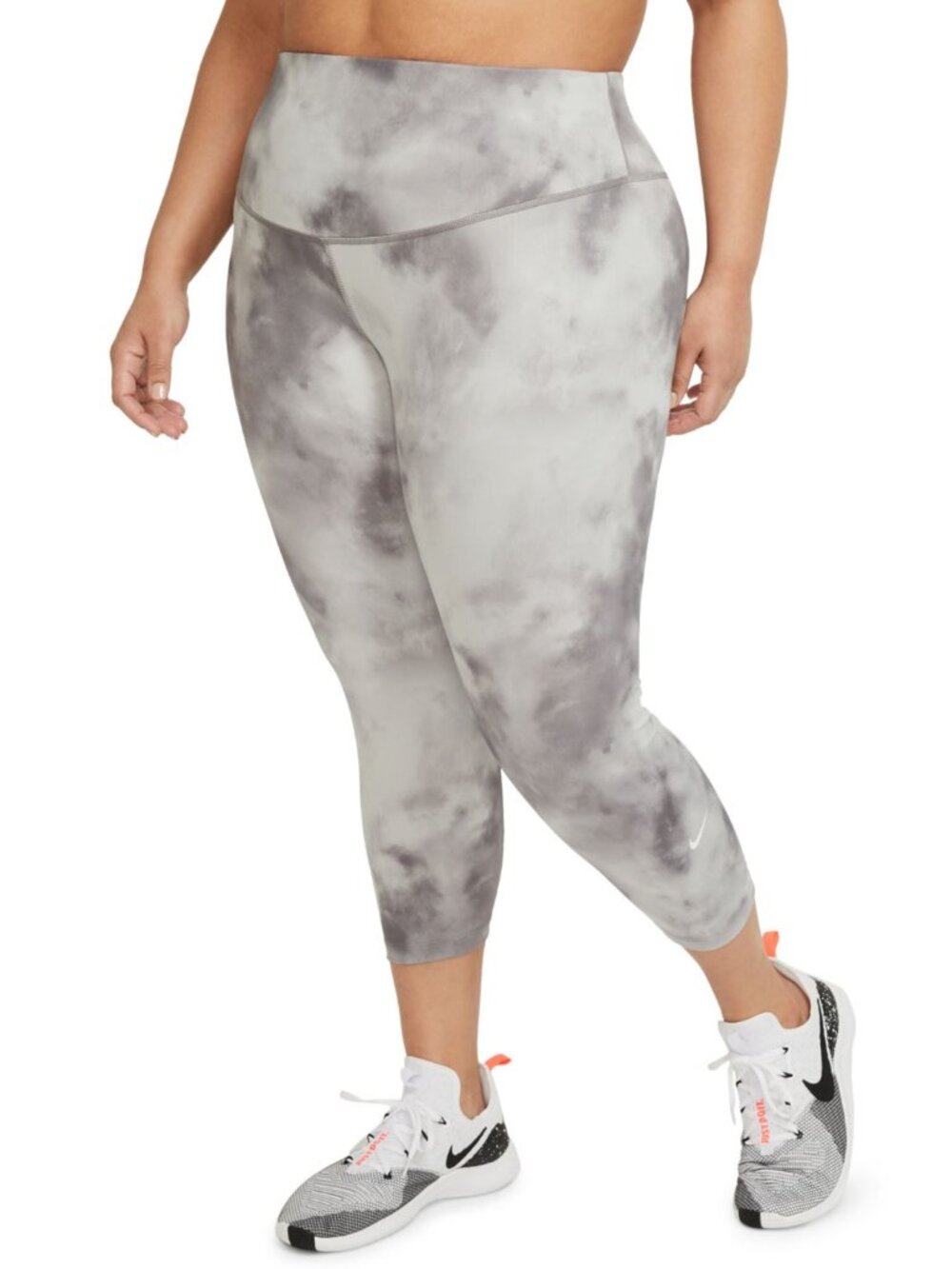 Nike Womens Plus Size One Icon Clash Crop Leggings
